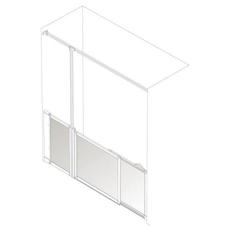 AKW Option SU Sliding Door Half Height Shower Screens 750mm Care Screens - Adaptation Supplies