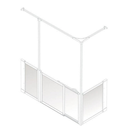 AKW Option SY Sliding Door Half Height Shower Screens 750mm Care Screens - Adaptation Supplies