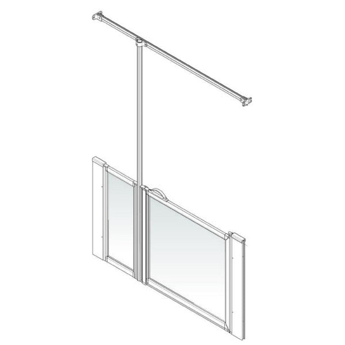AKW Option J Half Height Shower Screens 750mm Care Screens