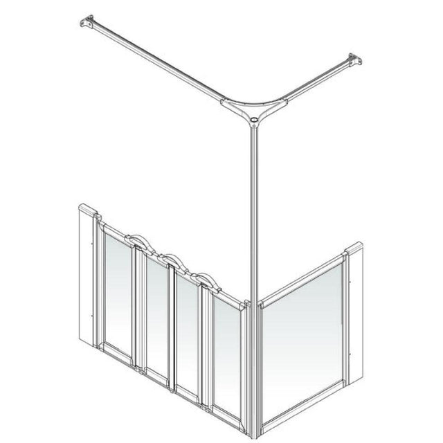 AKW Option K Half Height Shower Screens 750mm Care Screens - Adaptation Supplies