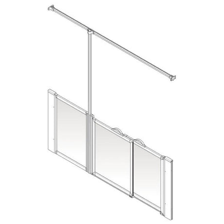 AKW Option P Half Height Shower Screen, Care Screen - Adaptation Supplies