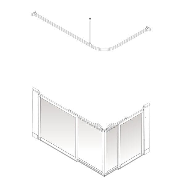 AKW Option SE Half Height Shower Screens 750mm Care Screens - Adaptation Supplies