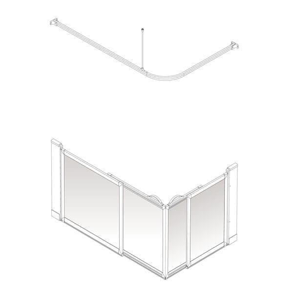 AKW Option SE Half Height Shower Screens 750mm Care Screens