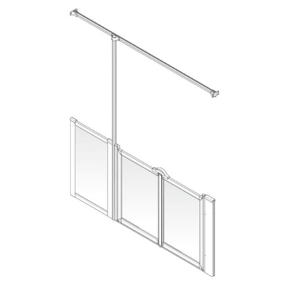 AKW Option TTW 750mm High Shower Screens - Adaptation Supplies