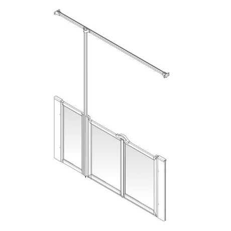 AKW Option U Half Height Shower Screens 750mm Care Screens - Adaptation Supplies