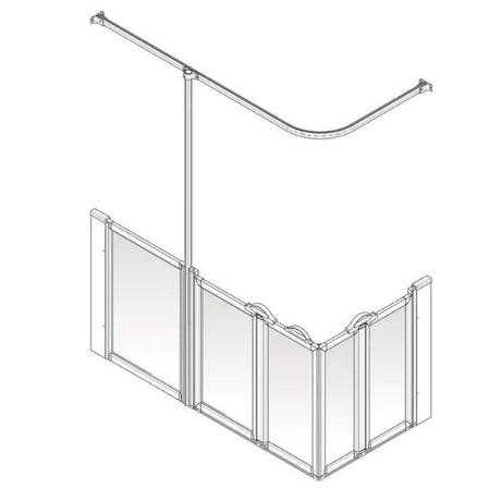 AKW Option X Half Height Shower Screens, Care Screens - Adaptation Supplies