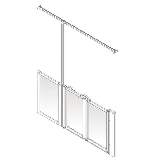 AKW Option Z Half Height Shower Screen , Care Screen