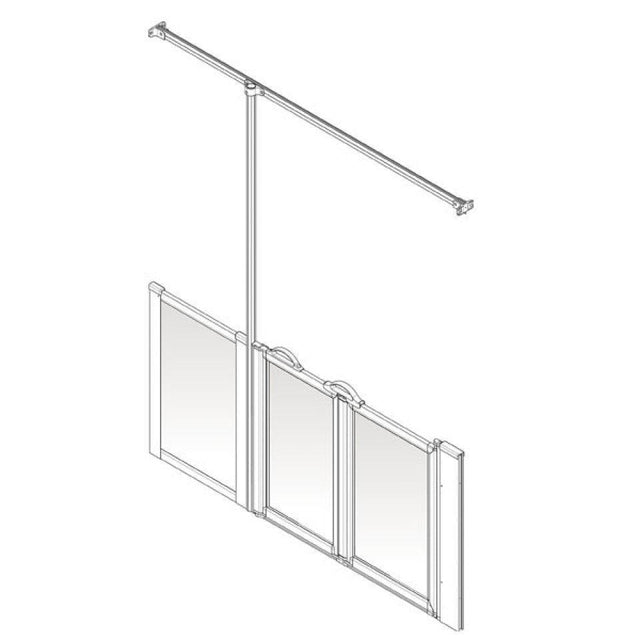 AKW Option ZW Half Height Shower Screens, Care Screens - Adaptation Supplies