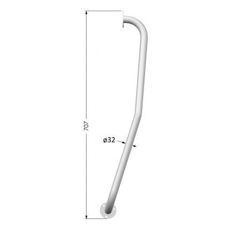 AKW White Powder Coated 32mm Diameter Steel Newel Rail - Adaptation Supplies