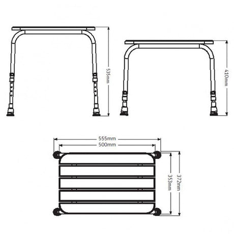 AKW Wooden Shower Stool - Adaptation Supplies